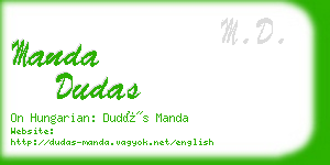 manda dudas business card